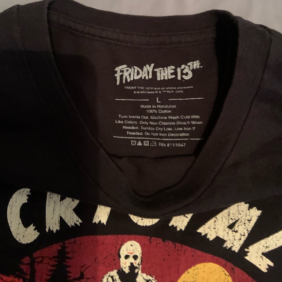 Camp Crystal Lake Friday the 13th Jason shirt size large. - Picture 2 of 2